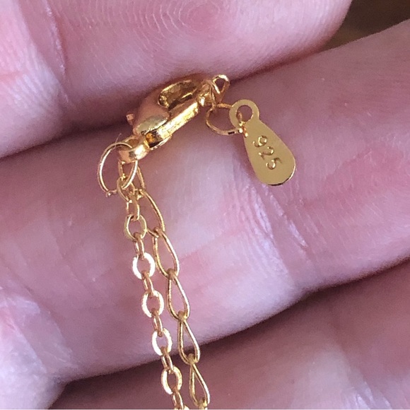 Elegant pink cabochon mini pearl crystal accent pendant on chain necklace - Picture 7 of 16